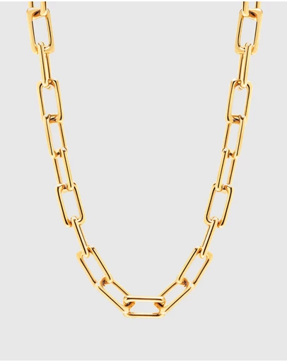 Nialaya Jewellery - Women's Gold Paperclip Chain