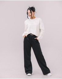 Youmsara - The Freya Wide-Leg Knit Pants