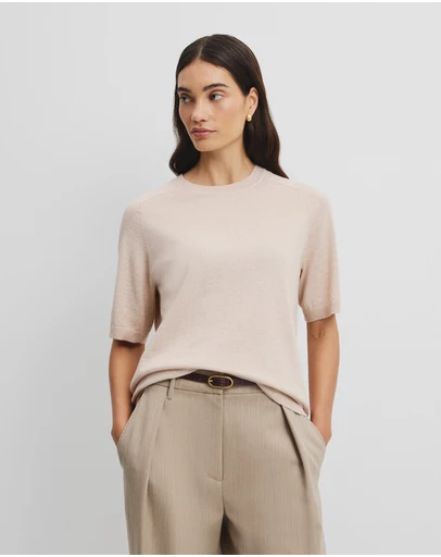 Country Road - Organically Grown Cotton Blend Cashmere Blend T-shirt