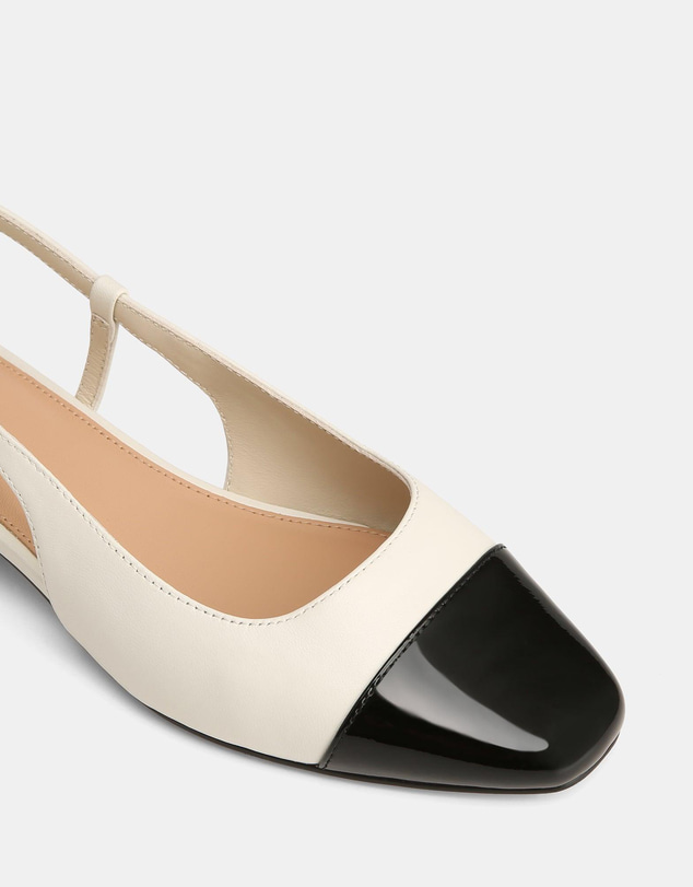 Wittner - Dame Dress Flats Off White/Black