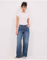 Calli - Tyla Mid Rise Baggy Jeans
