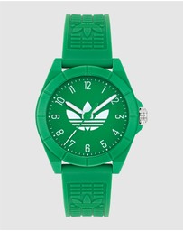 adidas Originals - Project Four 41mm Green Dial and Resin Strap Analogue Watch