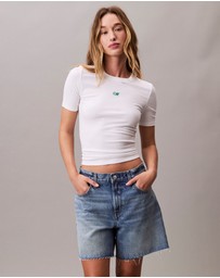 Calvin Klein Jeans - Modal Stretch Monogram Logo Graphic Slim T-Shirt