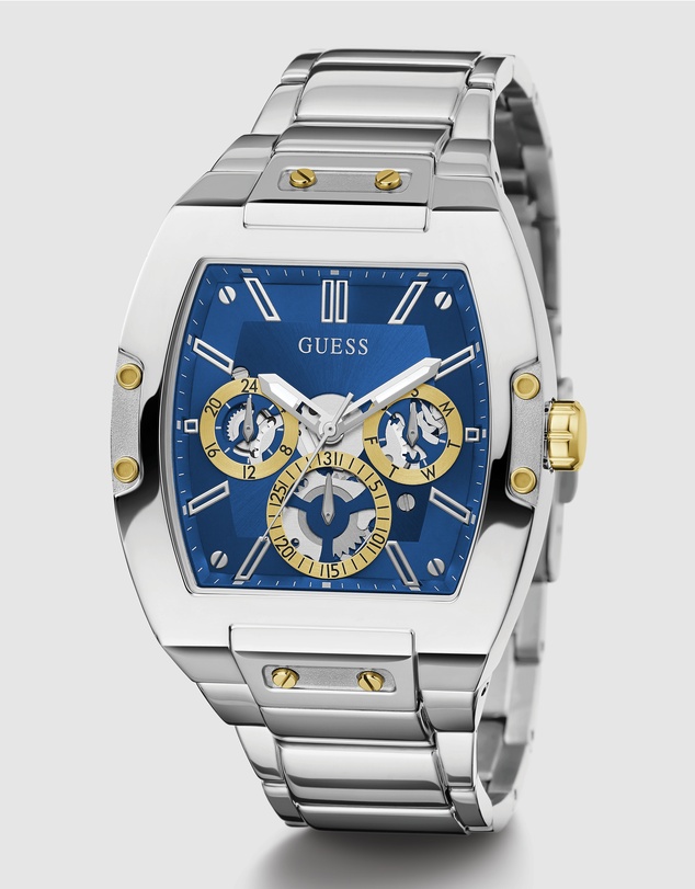 GUESS - Phoenix Silver Tone & Blue