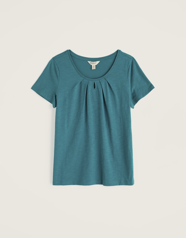 Seasalt - Seasalt Cornwall Blue Appletree Keyhole Detail T-Shirt