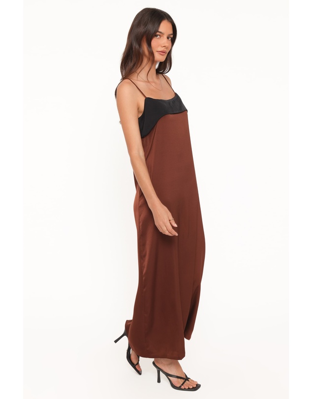 Petal & Pup - Cartia Midi Dress - Black/Brown
