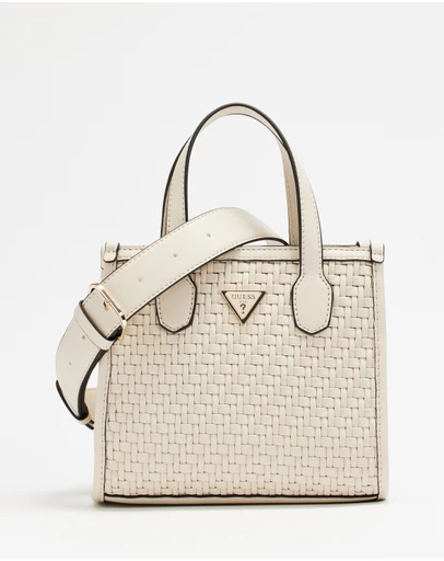 GUESS - Silvana Woven Mini Tote Bag