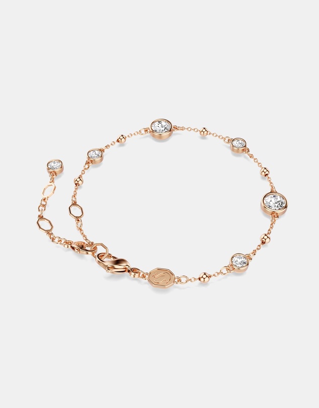 Swarovski - Imber Bracelet, Round Cut, White, Rose Gold-Tone Plated