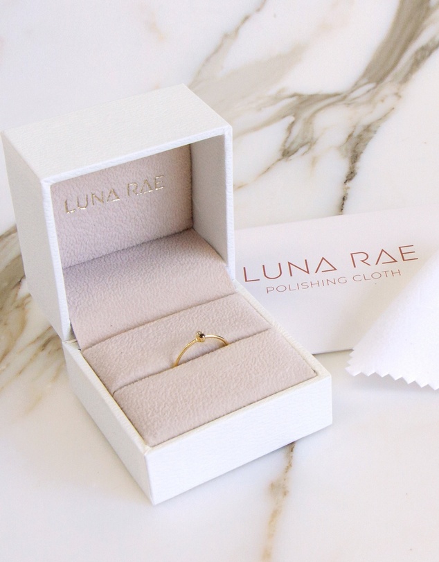 Luna Rae - Solid Gold - Solar Diamond Ring