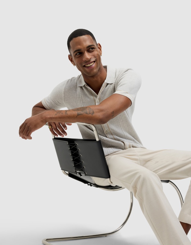 Politix - Stripe Button-through Cable Knit
