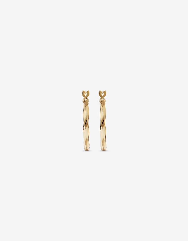 Michael Hill - 18mm Square Twist Hoop Earrings in 10kt Yellow Gold
