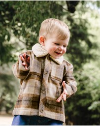 Kynd Baby - Gingham Shacket in Multi Check