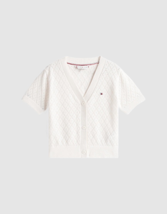 Tommy Hilfiger - Crochet Short Sleeve Cardigan - Kids