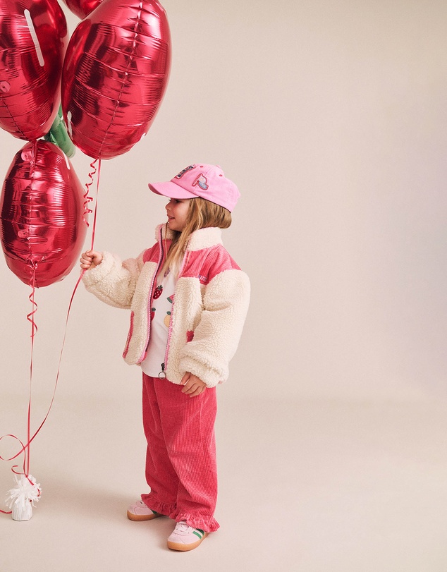 Huxbaby - Sherpa Cord Patches Jacket - Babies-Kids