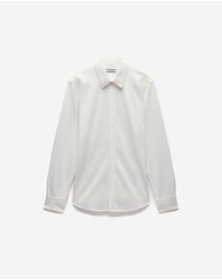 Calibre - Textured Knit Stretch Shirt Off White