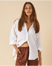 CAMIXA - Exalina Oversized Crinkle Linen Shirt