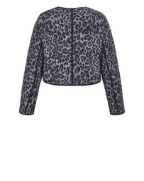 City Chic - Quilted Animal Print Jacket
