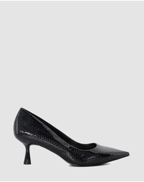 Dune London - Angelina - Black Reptile