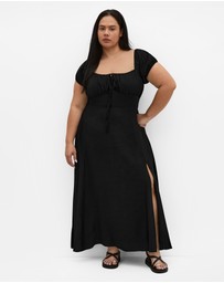 City Chic - Plus size Abbigail Split Maxi Dress - black
