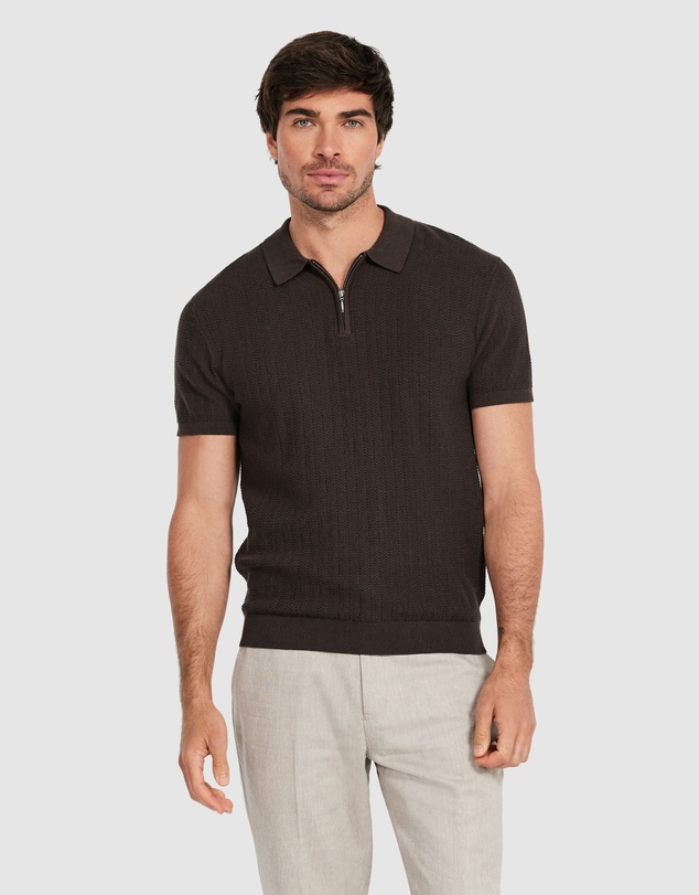 Tarocash - Darius Zip Knit Polo