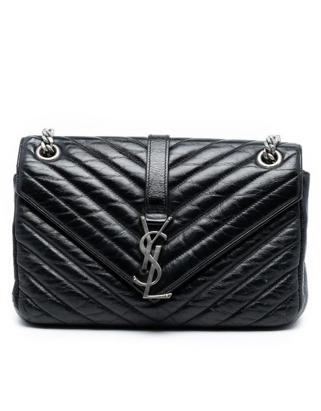 Pre-Loved by Azura Reborn - Pre-Loved Medium Crinkled Calfskin Punk Chain Bag