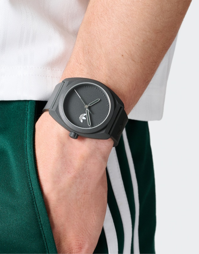 adidas Originals - Project Three 42mm Ceramic Case with Black Dial and Resin Strap