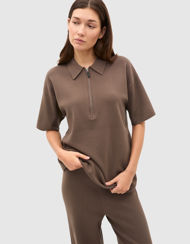 Seed Heritage - Oversized Zip Polo Knit