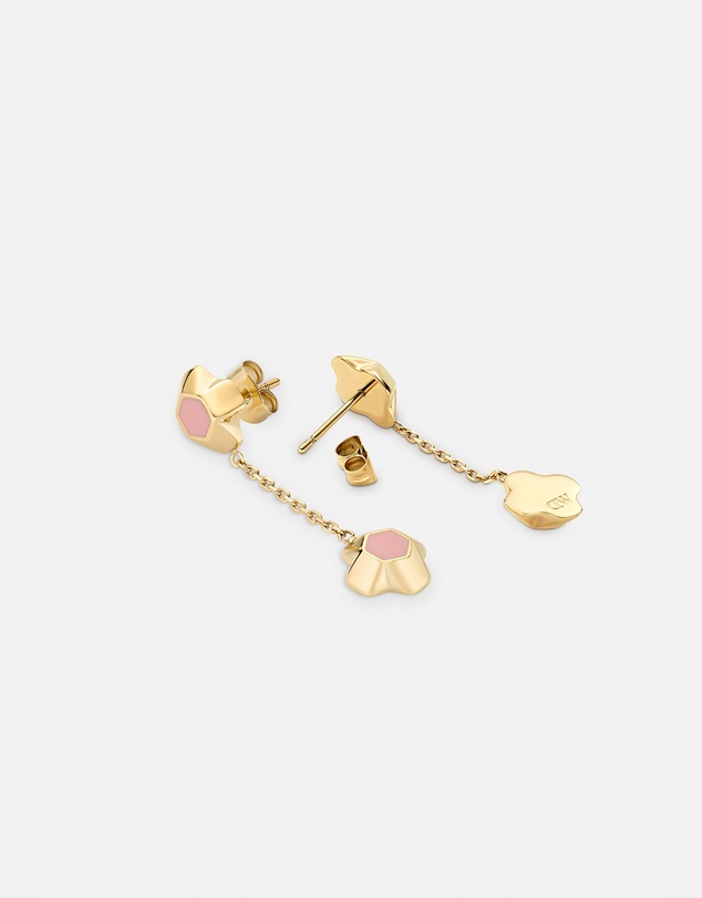 Daniel Wellington - North Star Earrings Drop Apricot Enamel