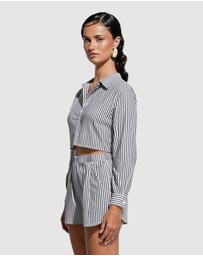 GINIA - Franca Stripe Crop Shirt