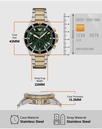 Emporio Armani - Multicolour Chronograph Watch