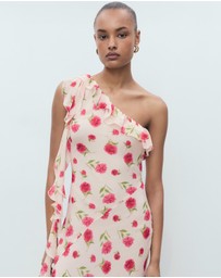 M.N.G - Rose Floral Ruffled Dress