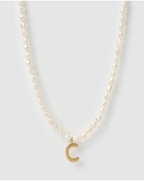 Arms Of Eve - Statement Letter Pearl Necklace