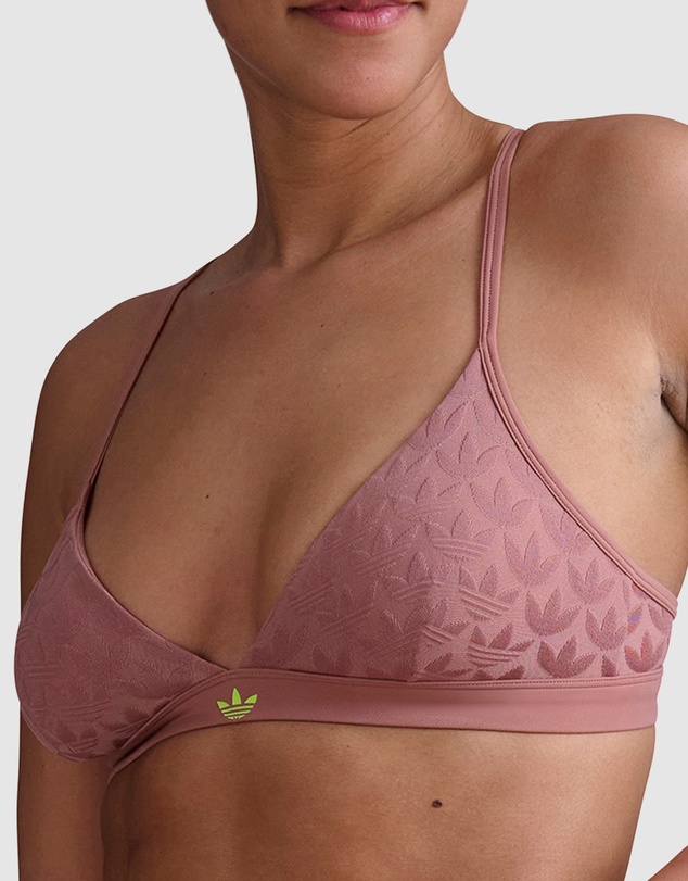 adidas Originals - Microterrot Monogram Logo Unlined Triangle Bralette