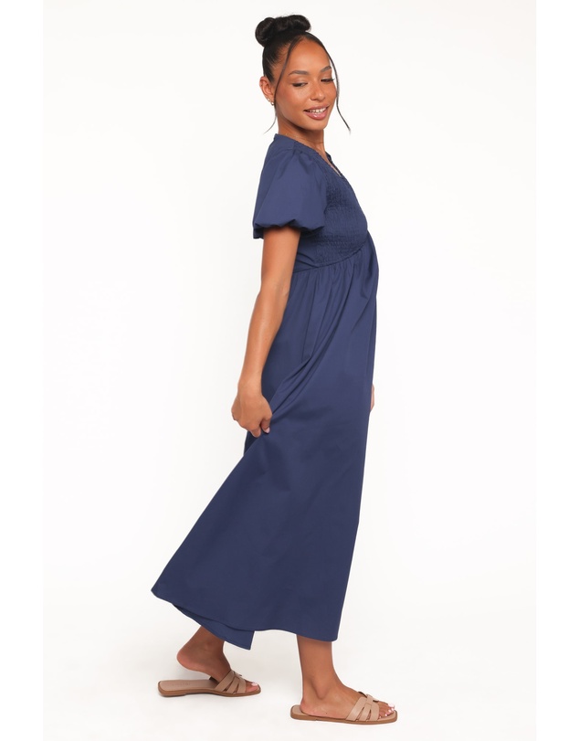 Petal & Pup - Ilyana Short Sleeve Maxi Dress - Navy