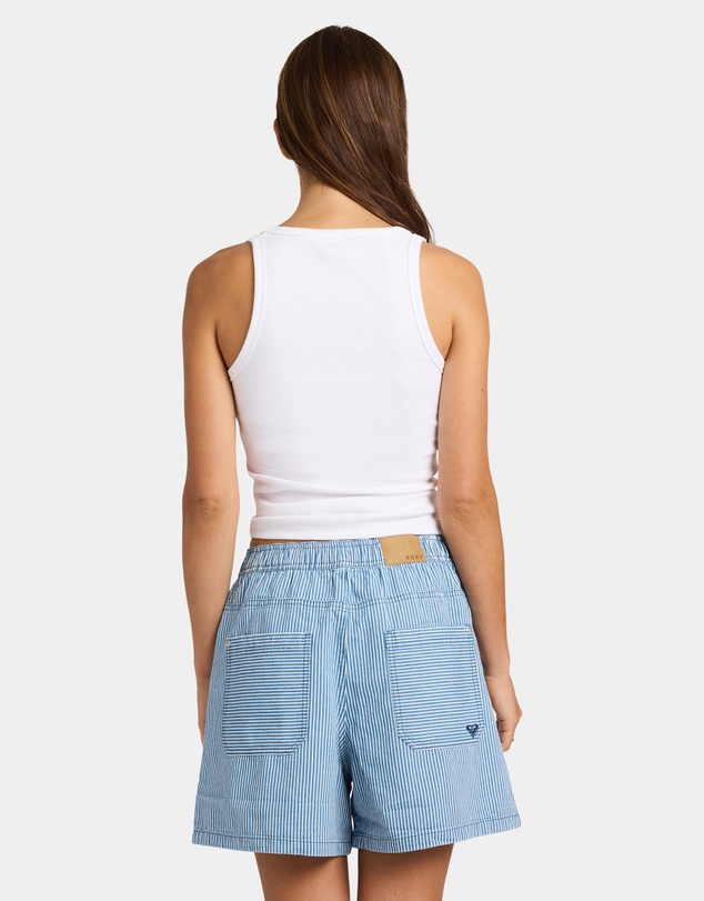 Roxy - Womens Stay Wavy Mid Denim Shorts
