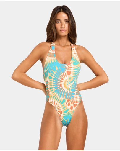 Roxy - Womens Laguna Halter Cheeky One Piece Swimsuit