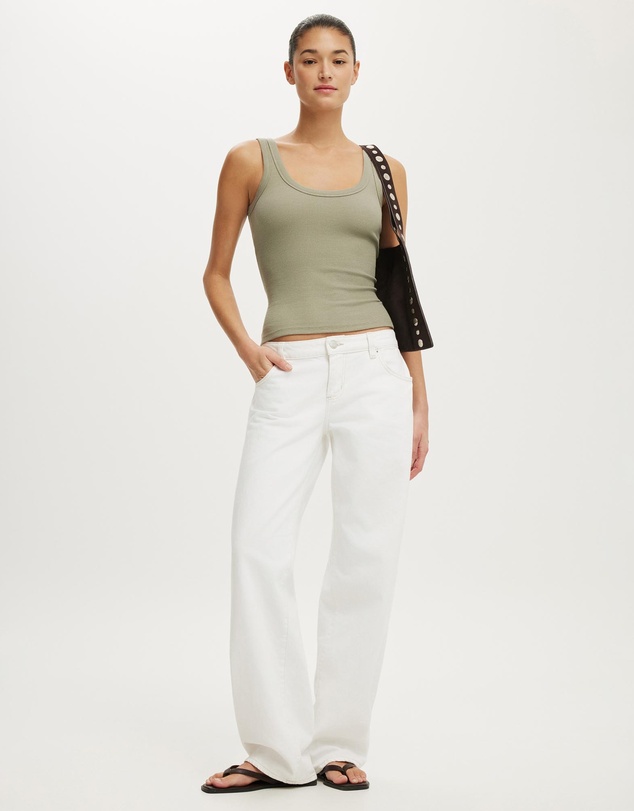 Cotton On - Blake Rib Scoop Tank