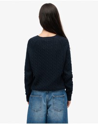 Superdry - Slouchy Cable Flag Knit