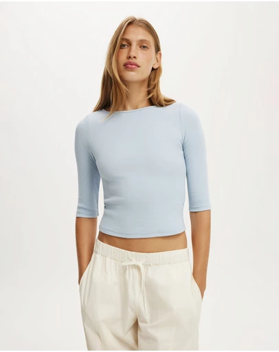 Cotton On - Boat Neck 3/4 Sleeve