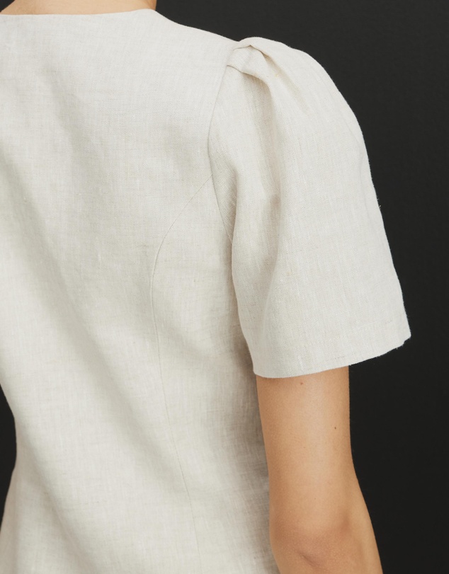 AERE - Luna Linen Tailored Mini Dress