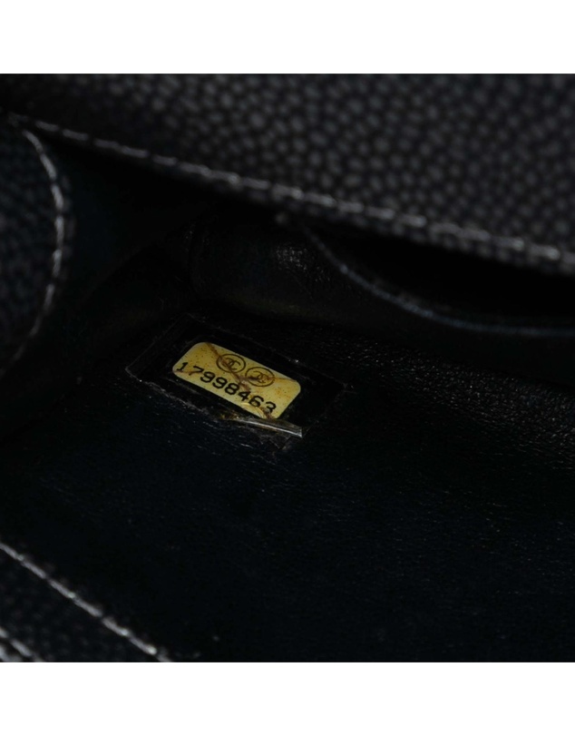 Pre-Loved by Azura Reborn - Pre-Loved CC Metallic Caviar Interlaced Chain Clutch on Strap