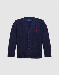 Polo Ralph Lauren - Cable-Knit Cotton V-Neck Cardigan - ICONIC EXCLUSIVE - Babies-Kids