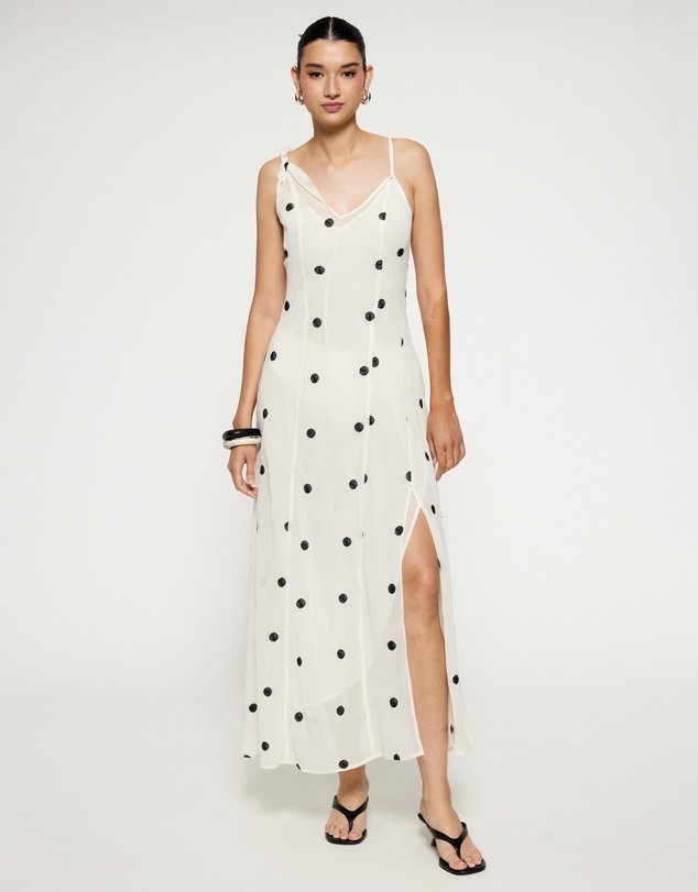 Lover - May Asymmetric Polka Dot Dress