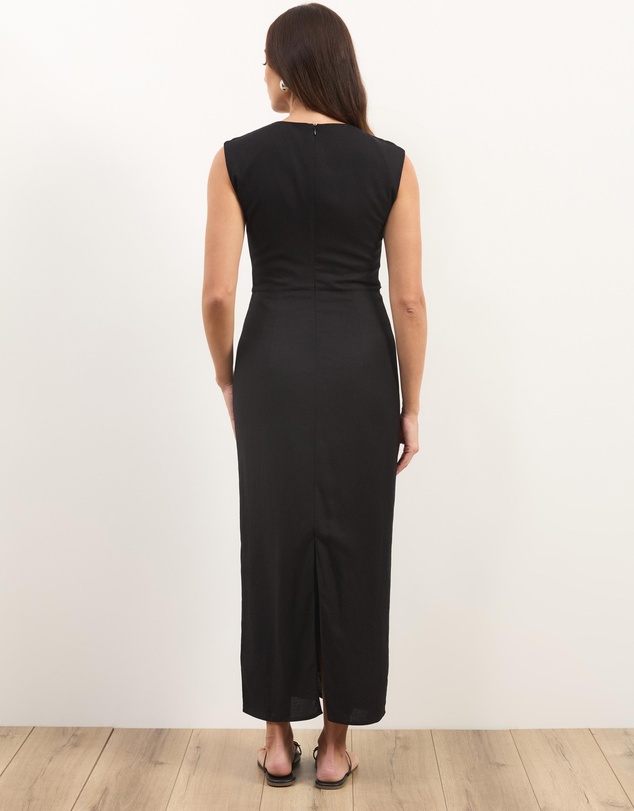 Atmos&Here - Sadie Linen Blend Midi Dress