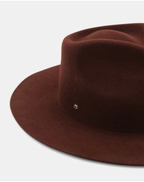 Morgan & Taylor - Amelia Wool Fedora in Brown