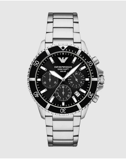 Emporio Armani - Silver Tone Chronograph Watch