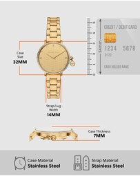 Michael Kors - Pyper Gold Tone Analogue Watch