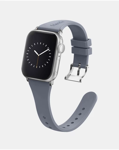 Friendie - Slim Silicone Band with Classic Silver Buckle – The Gippsland – Apple Compatible