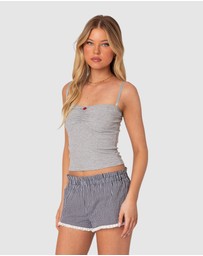 EDIKTED - Karlee Ribbed Tank Top