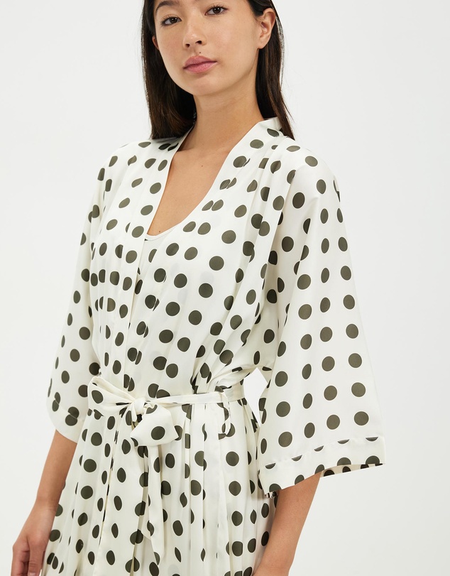 Gingerlilly - Lana Olive Spot Robe